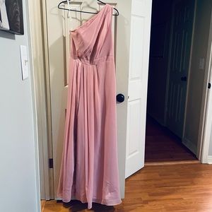 David’s bridal one-shoulder chiffon dress (ballet)
